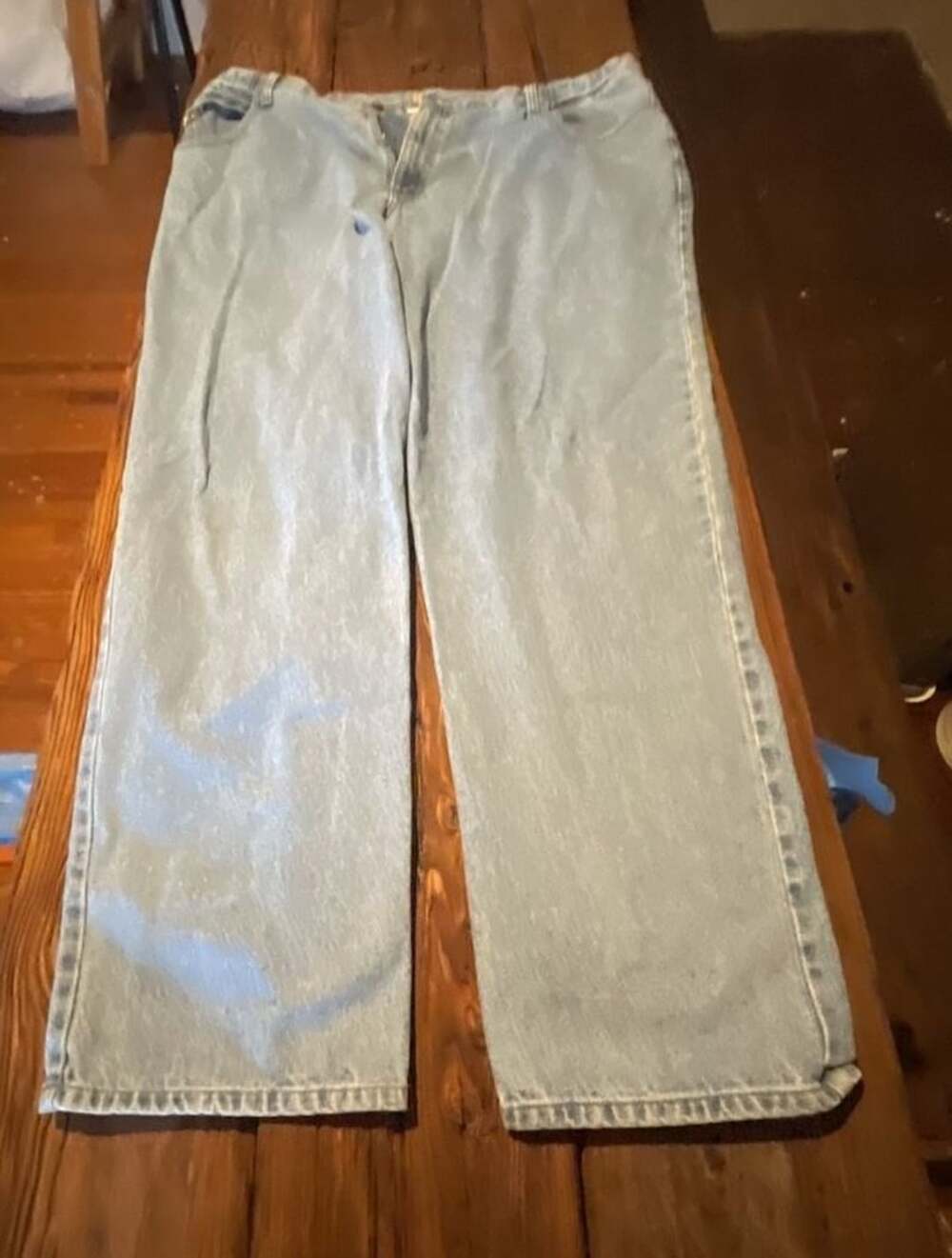 L.L. Bean Comfort Waist Vintage Light Wash Denim Jeans Size 42x34